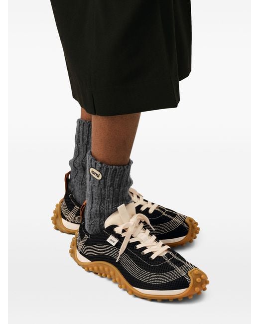 AMI Black Mesh Mirage Sneakers for men