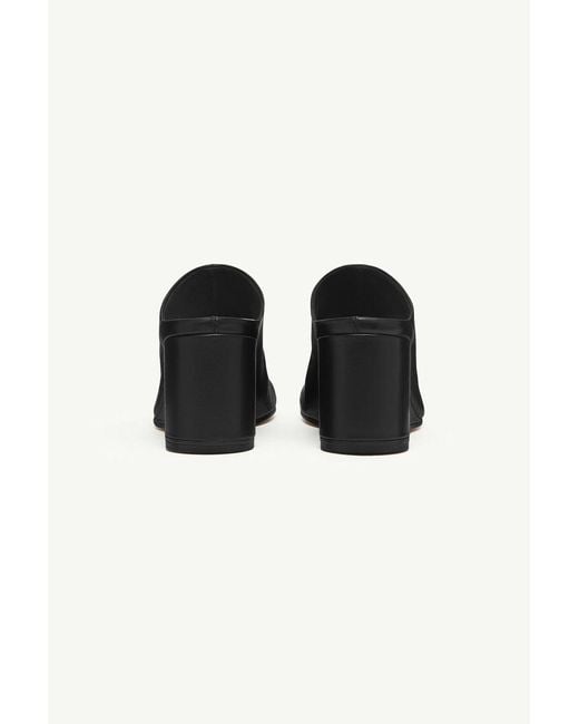 MM6 by Maison Margiela Black Leather Mules