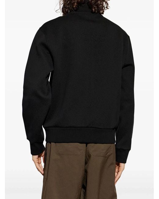 Givenchy Black Chevron And Jacquard Sweatshirt for men