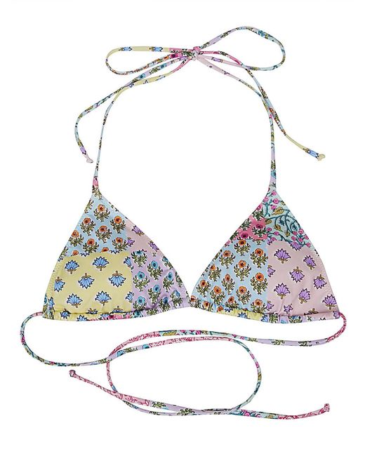 Mc2 Saint Barth Multicolor Triangle Bikini Top