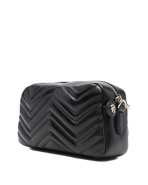 Gucci Black Gg Marmont Small Camera Bag