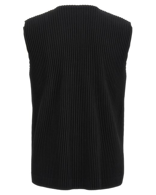 Homme Plissé Issey Miyake Black 'Basics' Vest for men
