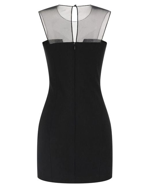 Nensi Dojaka Black Tulle Insert Dress