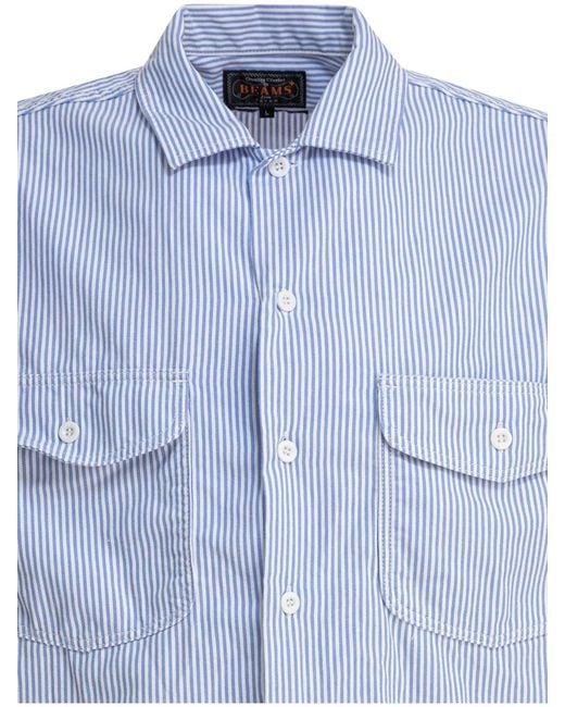 Beams Plus Blue "Work" Shirt for men