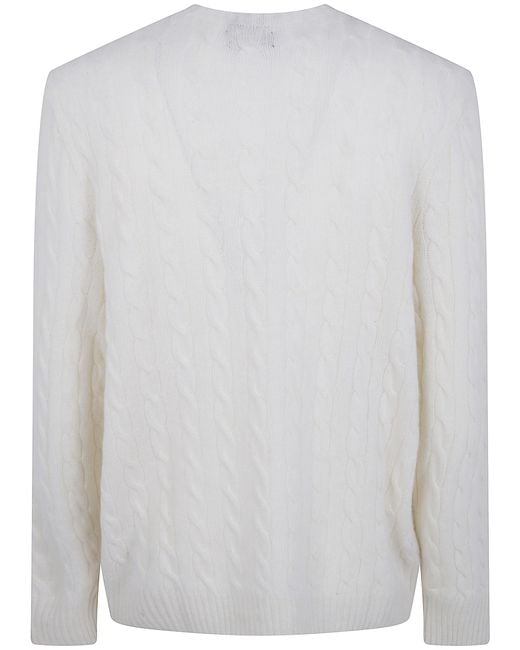 Polo Ralph Lauren White Long Sleeve Pullover for men