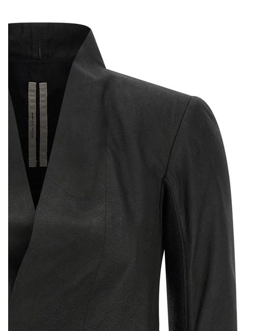 Rick Owens Black 'Hollywood' Leather Jacket