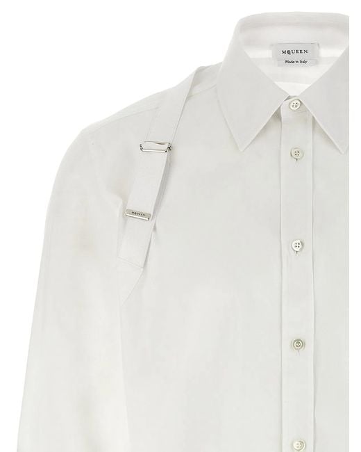 McQueen White 'Harness' Shirt for men