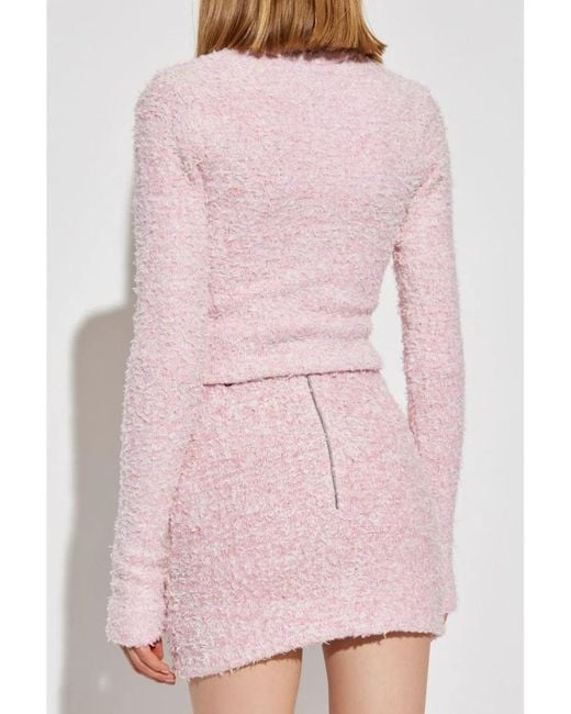 Balenciaga Pink Blush Cotton Blend Sweater