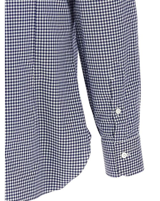 Barba Napoli Blue Vichy Shirt for men