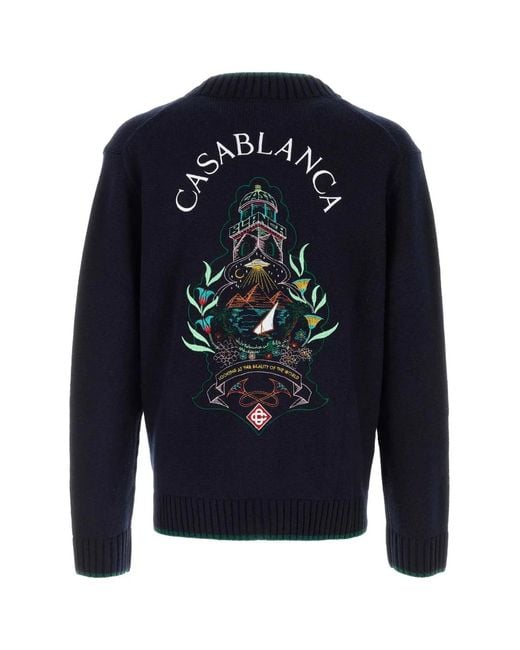 Casablanca Blue Wool Ble for men