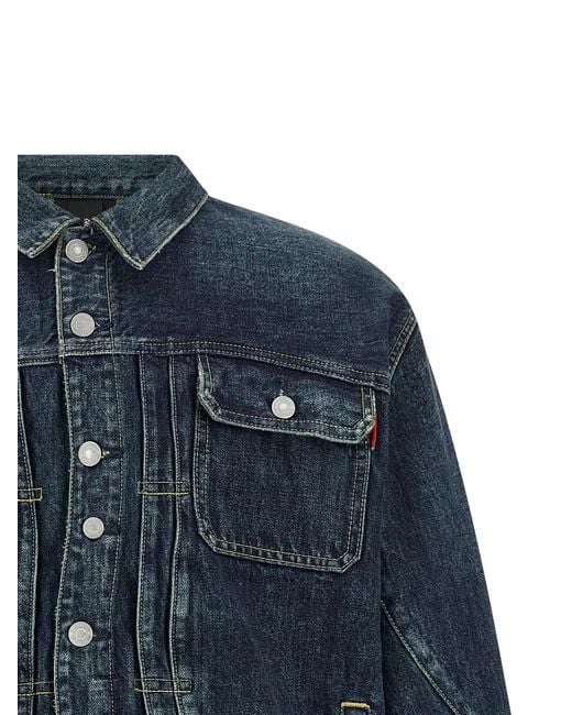 Undercover Blue Sinuous Seams Jacket for men