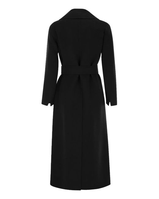 Max Mara Black Poldo Dressing Gown Coat
