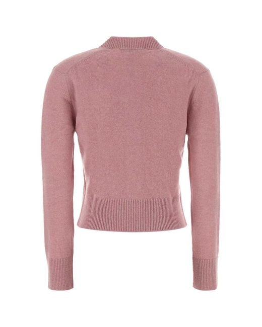 Maison Kitsuné Pink Baby Fox Lambswool Fitted Cardigan