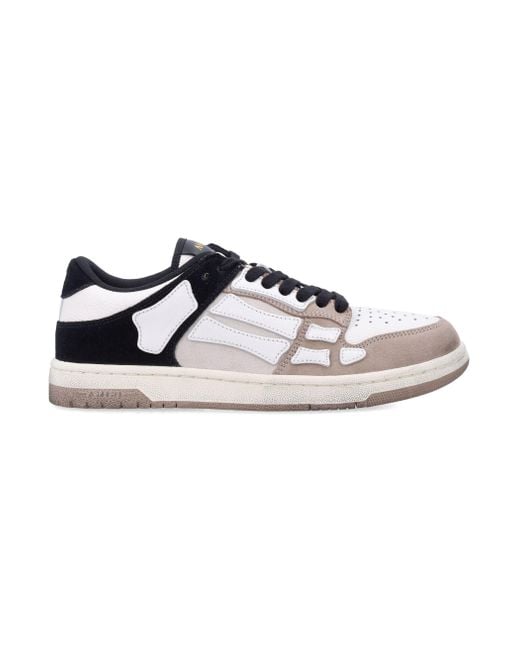 Amiri White Distressed Skel Low-Top for men