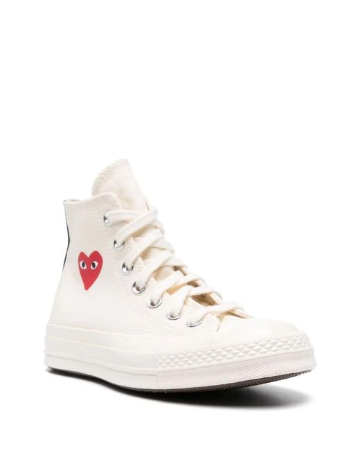 COMME DES GARÇONS PLAY White Chuck Taylor High-Top Sneakers