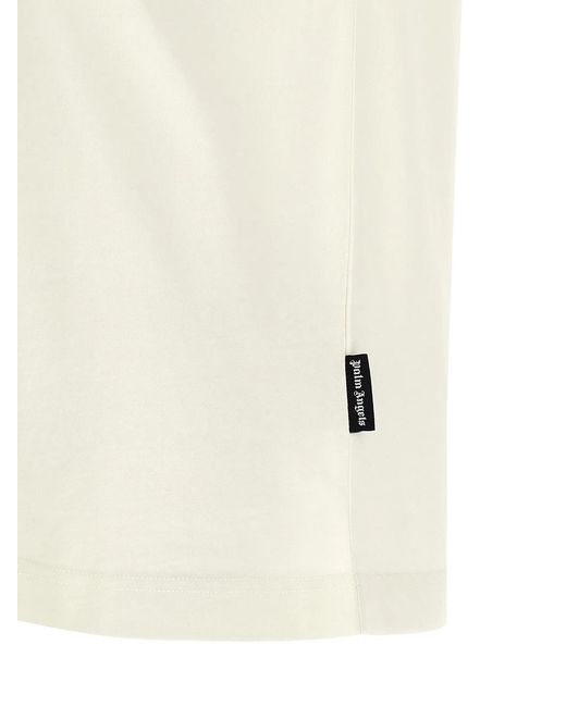 Palm Angels White 'Neck Logo' T-Shirt for men