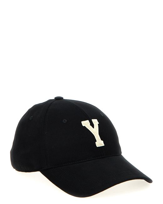 Saint Laurent Black Y Varsity Baseball Cap
