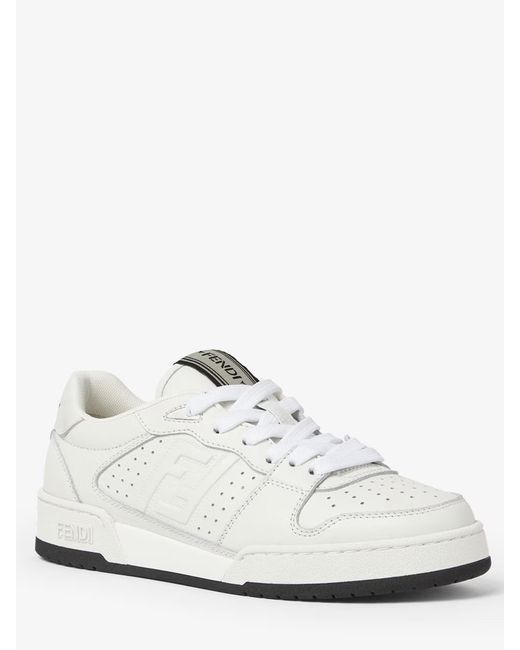 Fendi White Match Vitello Logo