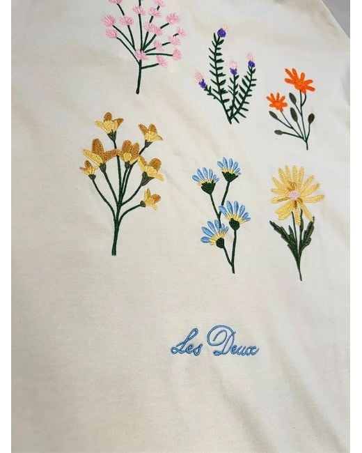 Les Deux Gray "Wild Flower" T-Shirt for men