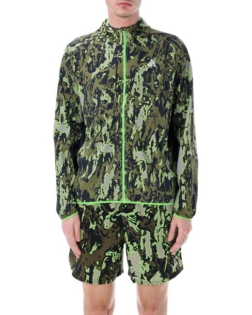Nike Green Acg Ripstop Trail Running Jacket for men