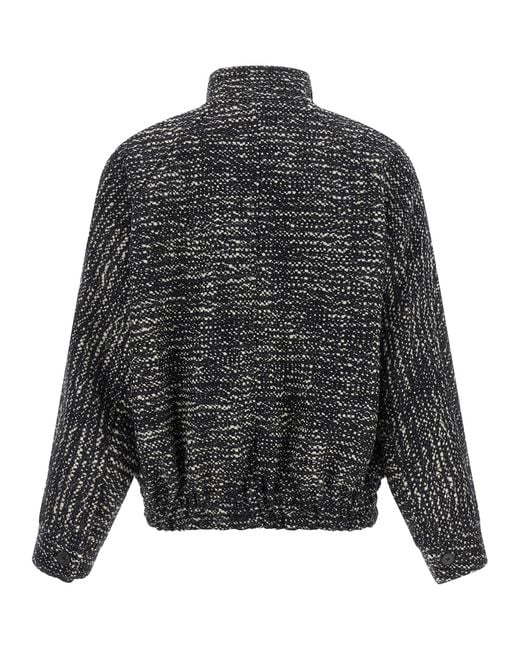 DARKPARK Gray 'Lee' Bouclé Wool Bomber Jacket