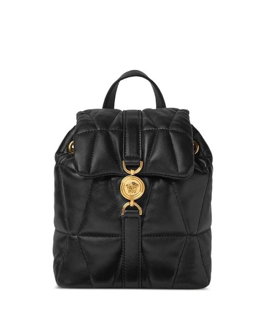 Versace Black Backpack Lamb Leather