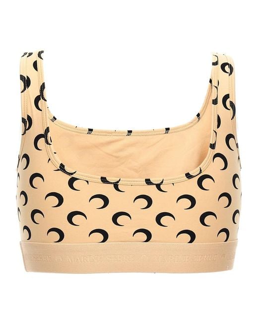 MARINE SERRE Metallic Moon Sport Bra
