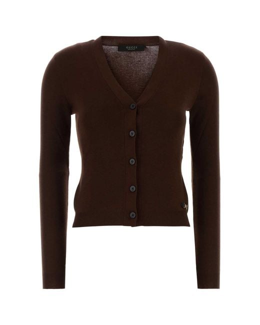 Gucci Brown Knitwear Tops