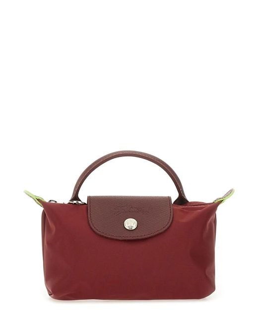 Longchamp Purple "Le Piliage Original" Clutch Bag