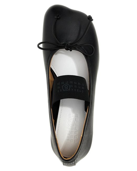 MM6 by Maison Margiela Black 'Anatomic' Ballet Flats