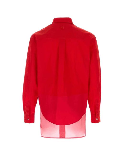 Fendi Red Nylon Shirt for men