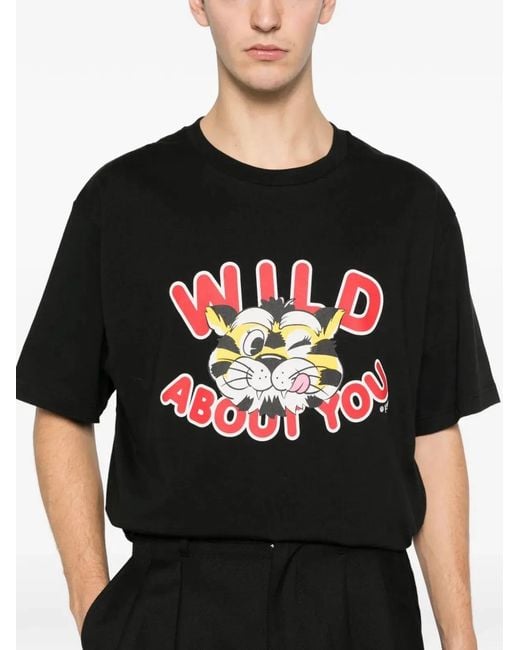 KENZO Blue Wild Tiger' Cotton T-Shirt for men