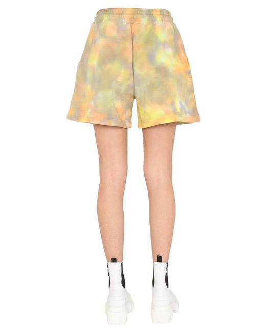 MSGM Yellow Cotton Shorts