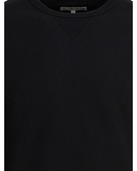 Merz B. Schwanen Black Merz B Schwanen "Loopwheeled" Crewneck Sweatshirt for men