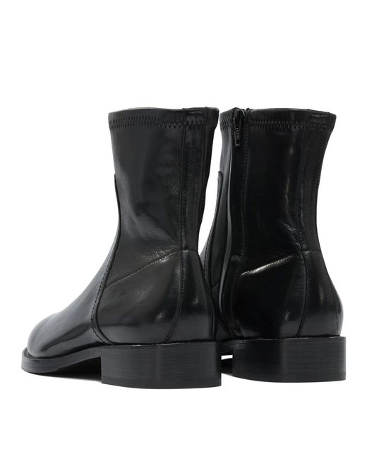 MARETTO® Black Rubber Ankle Boots