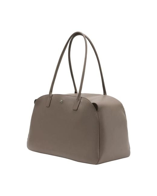 Courreges Gray Courregès Xxl Strip Shoulder Bag