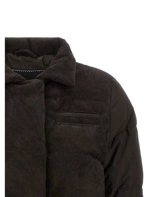 Kiton Black Drawstring Down Jacket
