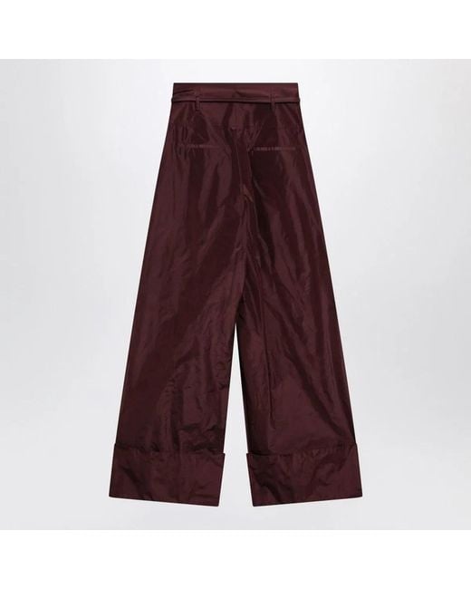 Fendi Purple Taffeta Trousers