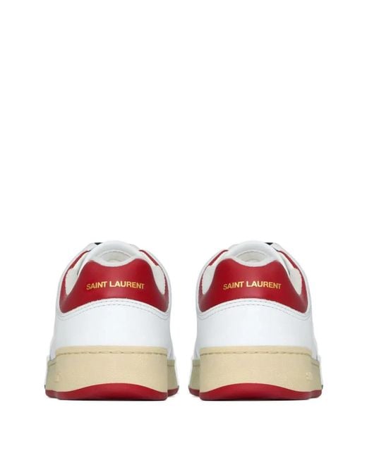 Saint Laurent White Sl/61 Cotton Sneakers