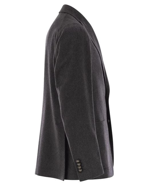 Tagliatore Black Cashmere And Silk Jacket for men