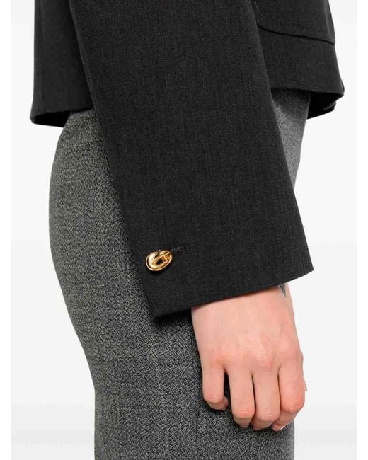 Bottega Veneta Black Dark Cotton Viscose Polyamide Jacket