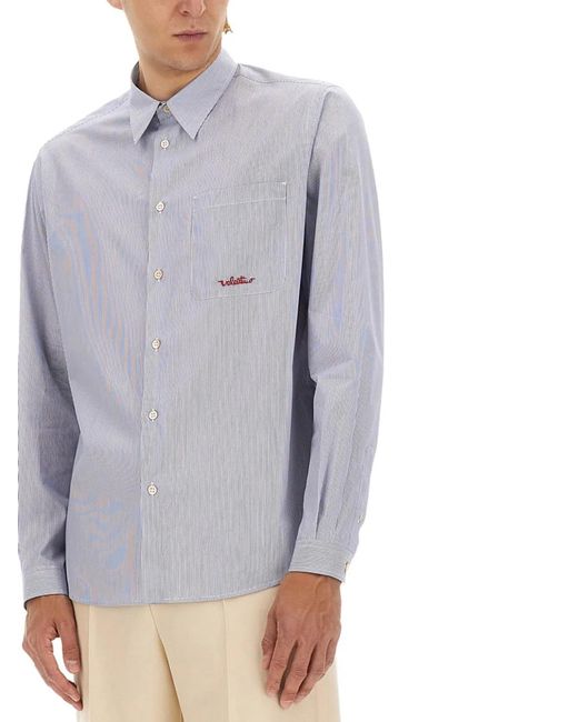 Valentino Gray Cotton Shirts for men