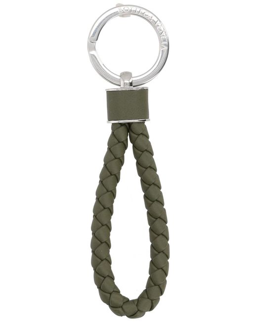 Bottega Veneta Green Keychain "Weave" for men
