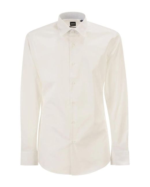 Boss White Slim Fit Shirt for men