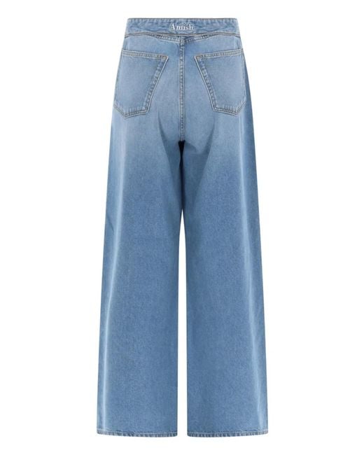 AMISH Blue "Roll Up" Jeans
