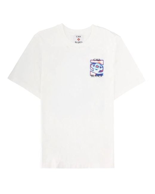 Casablanca White T-Shirt With Print for men