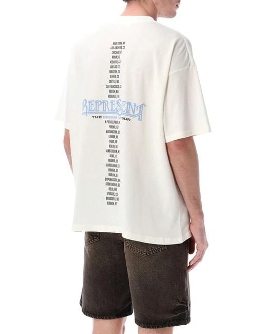 Represent White Golden Tour T-Shirt for men