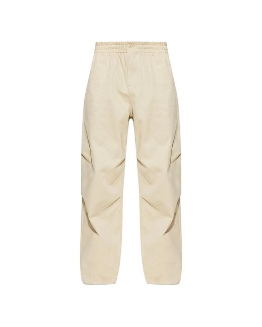 KENZO Natural Loose-Fit Cotton Trousers for men