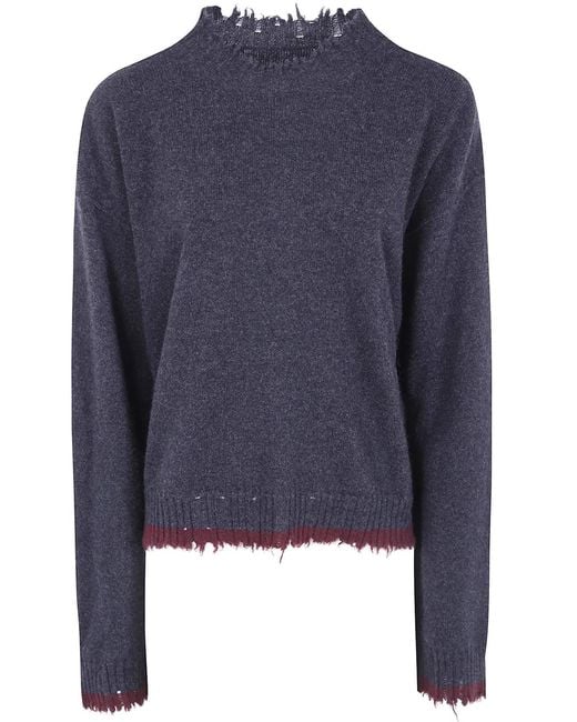 Uma Wang Blue "Plain Ws" Long Sleeves Top