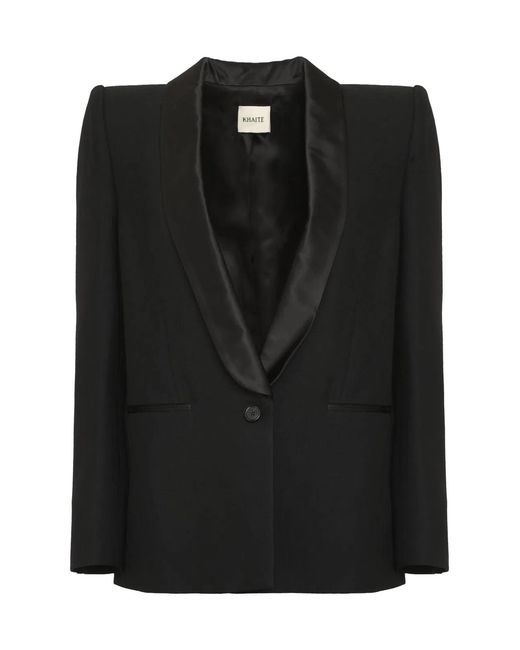 Khaite Black Helio Single-Breasted One Button Jacket